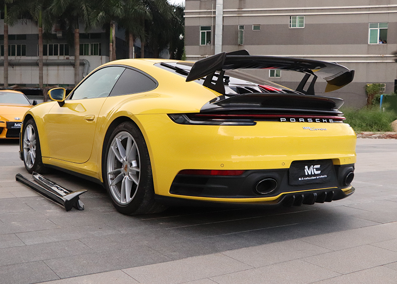 For Porsche 911 992 Techart Style Carbon Fiber Side Skirts 2019-IN