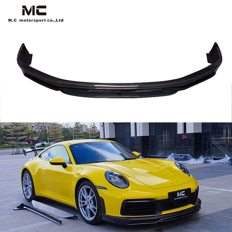 For Porsche 911 992 Techart Style Carbon Fiber Front Lip 2019+
