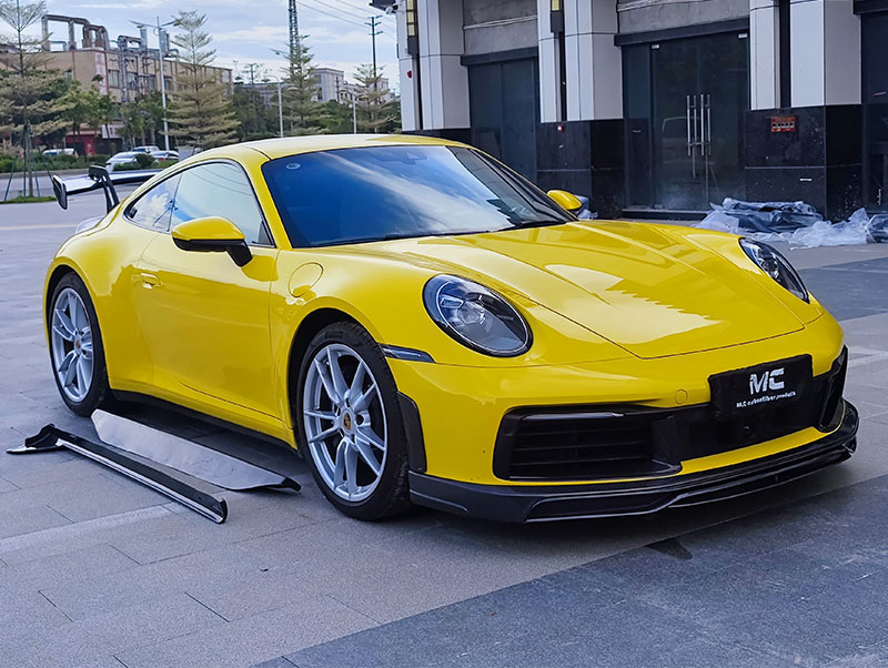 For Porsche 911 992 Techart Style Carbon Fiber Front Lip 2019+