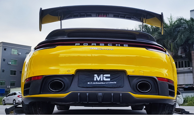 For Porsche 911 992 Techart Style Carbon Fiber Rear Diffuser 2019+
