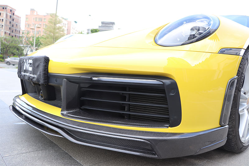 For Porsche 911 992 Carbon Fiber Front Bumper Wind Blade 2019+