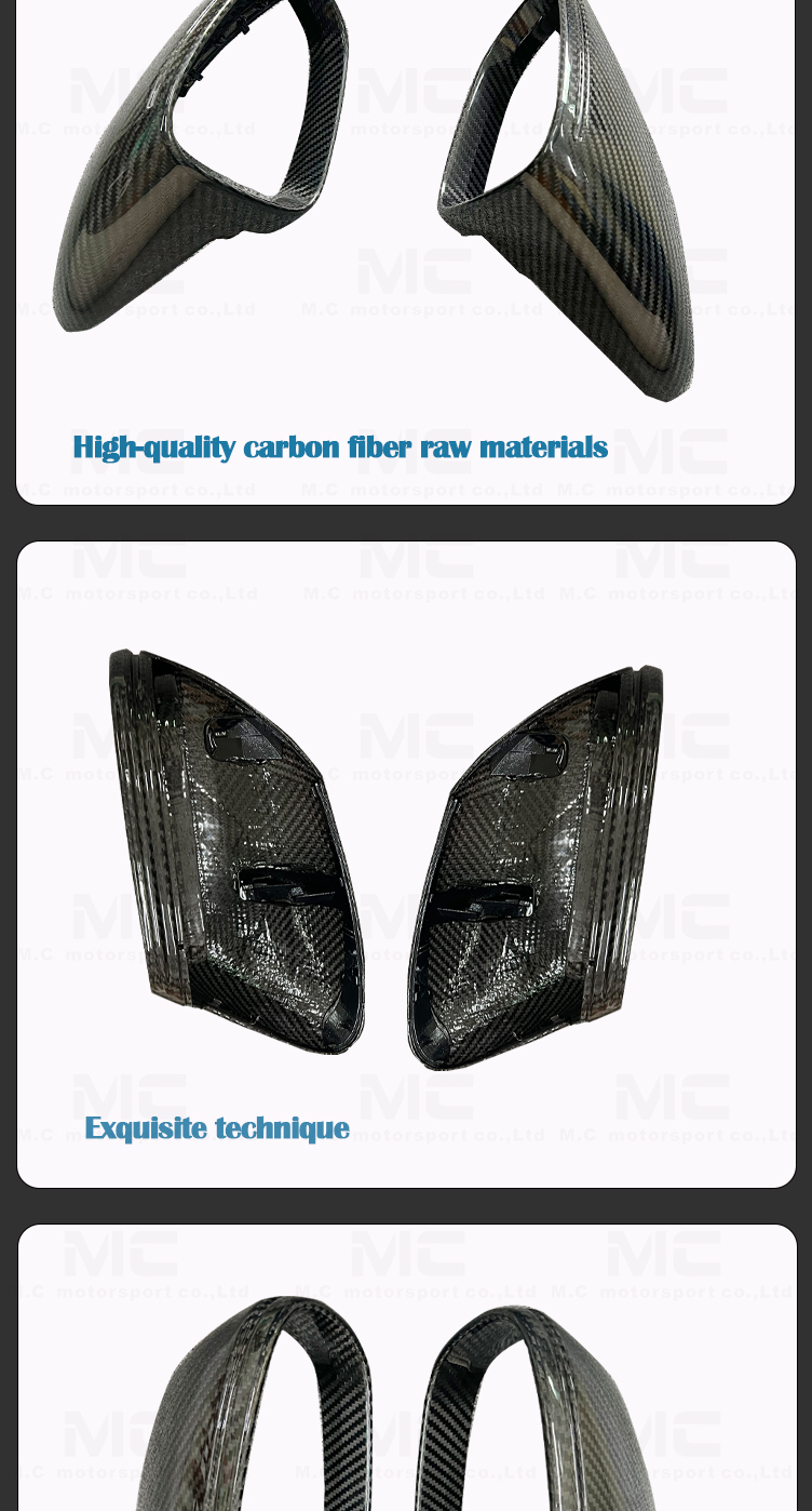 For Porsche 911 992 OE Style Carbon Fiber Rear Mirror Cover 2019-IN