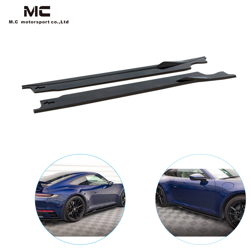 For Porsche 911 992 Carbon Fiber Side Skirts 2019+
