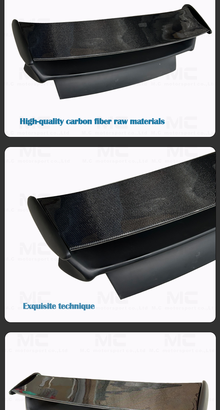 For Porsche 911 997 GT3 Style Half Carbon Fiber Rear Spoiler 2005-2011