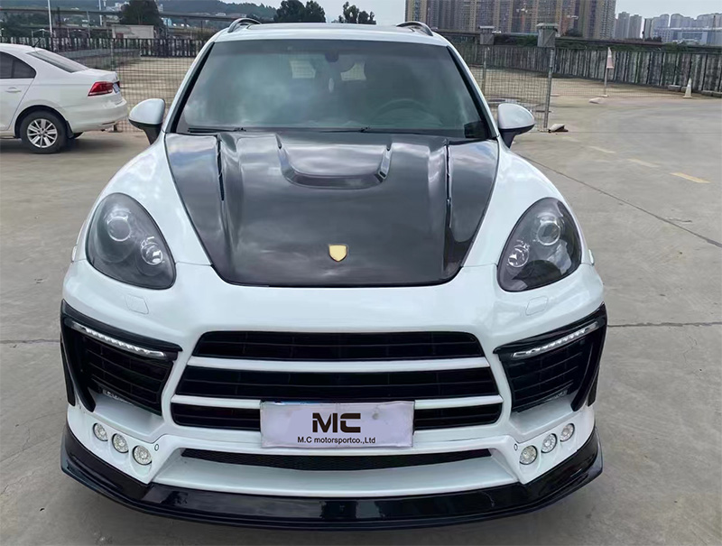 For Porsche Cayenne 958.1 HM Style Carbon Fiber Front Engine Hood 2012-2018