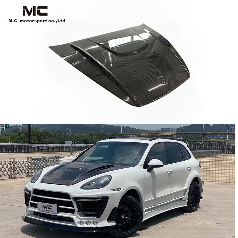 For Porsche Cayenne 958.1 HM Style Carbon Fiber Front Engine Hood 2012-2018