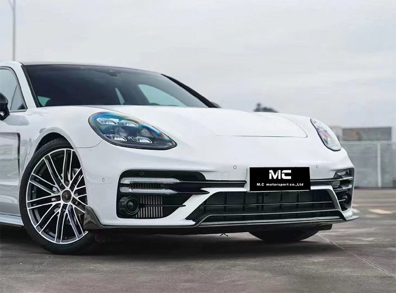 For Porsche Panamera 971 Turbo GTS to Topcar Style Carbon Fiber Front Lip 2017-2023