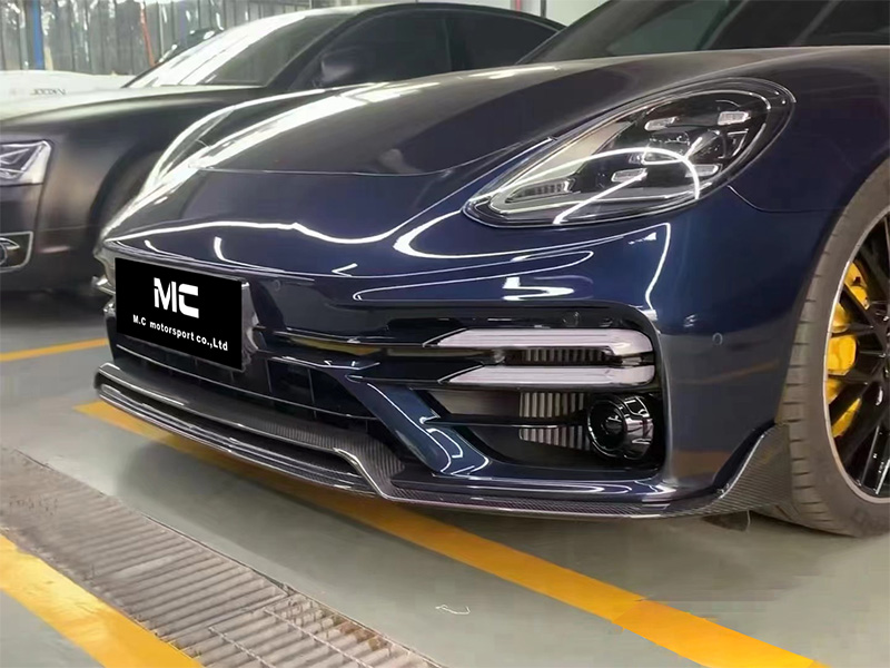 For Porsche Panamera 971 Turbo GTS to Topcar Style Carbon Fiber Front Lip 2017-2023