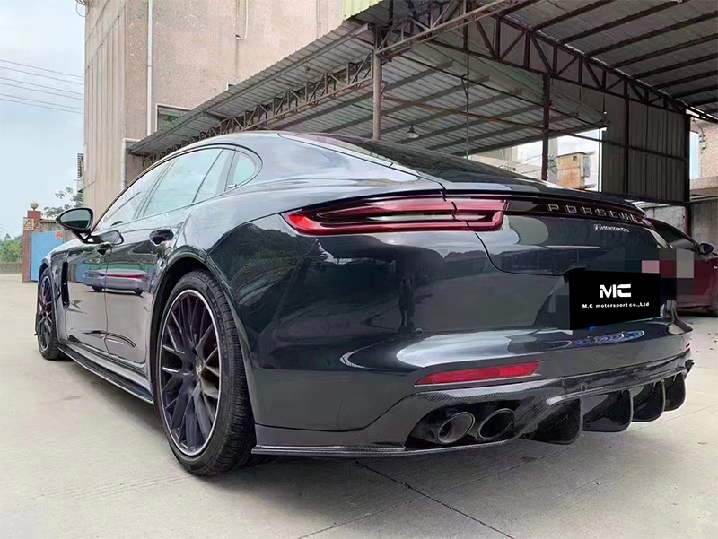 For Porsche Panamera 971 Blade Style Carbon Fiber Rear Diffuser 2017-2023