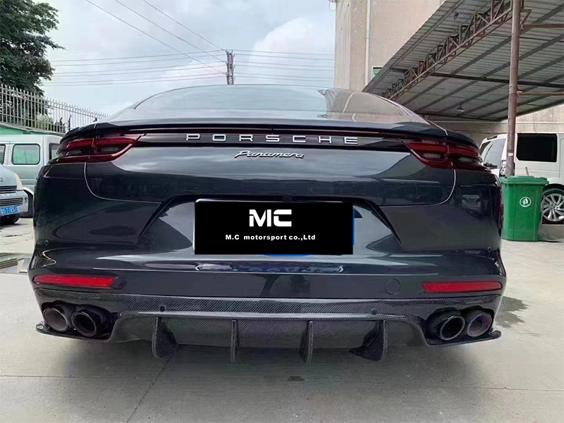 For Porsche Panamera 971 Blade Style Carbon Fiber Rear Diffuser 2017-2023
