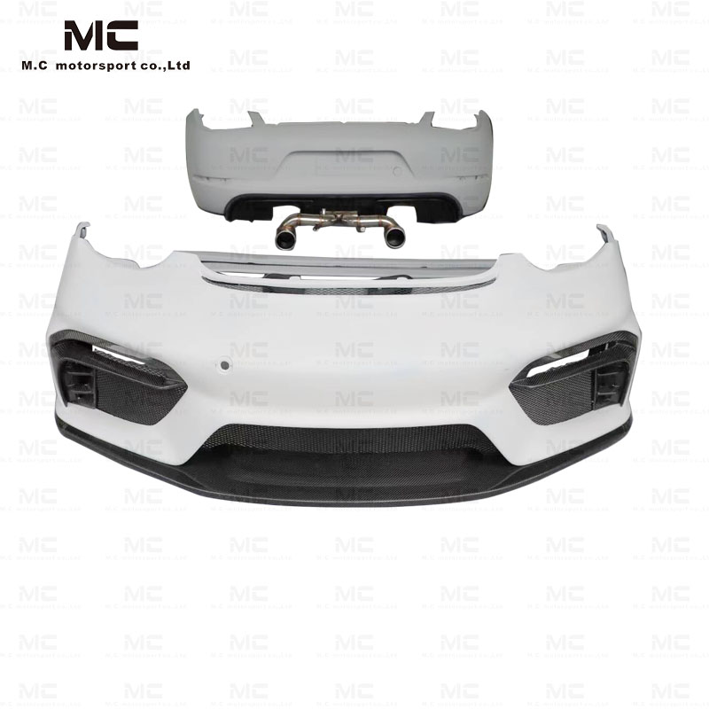 For Porsche 987 Half Carbon Fiber 718 GT4 Style Body Kit 2005-2008