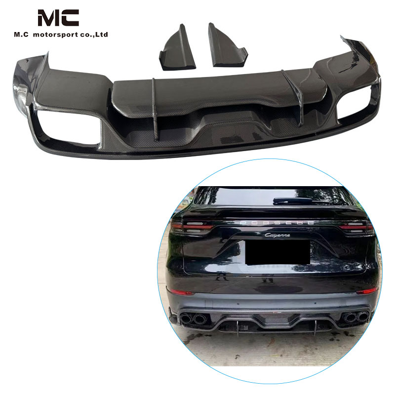 For Porsche Cayenne 9Y0 Carbon Fiber Rear Diffuser 2017-IN
