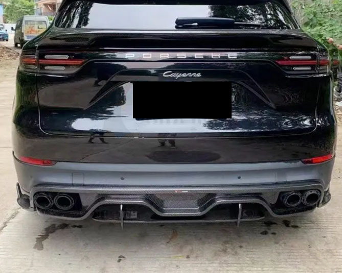 For Porsche Cayenne 9Y0 Carbon Fiber Rear Diffuser 2017-IN