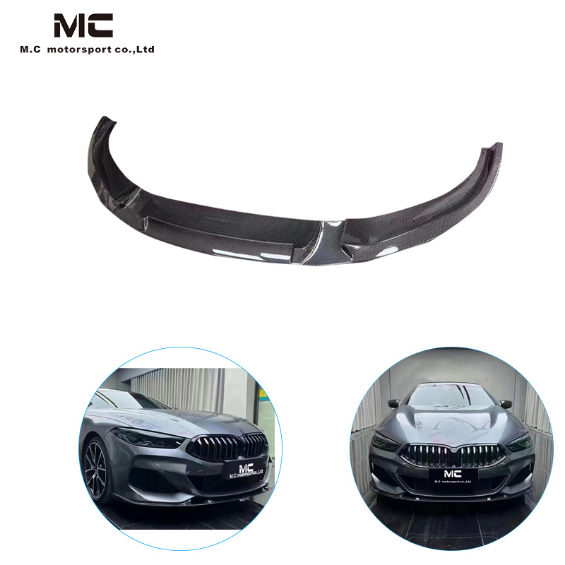 For BMW 8 Series G14 G15 Real Carbon Fiber Body Kit 3D Style Front Lip 2020+