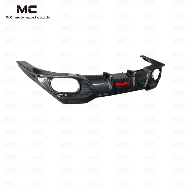 For BMW 8 Series G14 G15 Carbon Fiber Body Kit AC Style Rear Bumper Lip Rear Diffuser 2020+