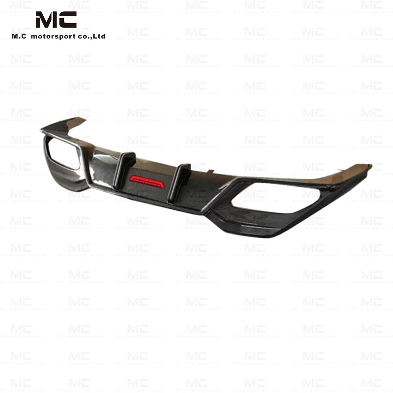 For BMW 8 Series G14 G15 Carbon Fiber Body Kit AC Style Rear Bumper Lip Rear Diffuser 2020+