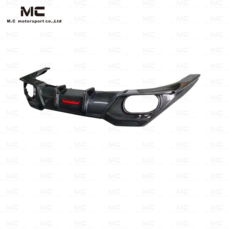 For BMW 8 Series G14 G15 Carbon Fiber Body Kit AC Style Rear Bumper Lip Rear Diffuser 2020+