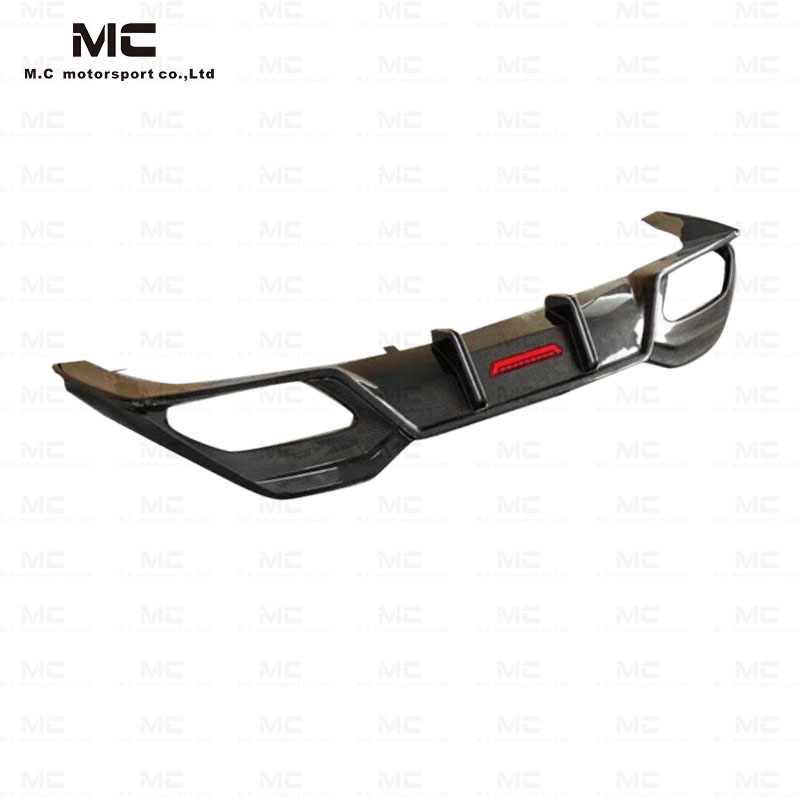 For BMW 8 Series G14 G15 Carbon Fiber Body Kit AC Style Rear Bumper Lip Rear Diffuser 2020+