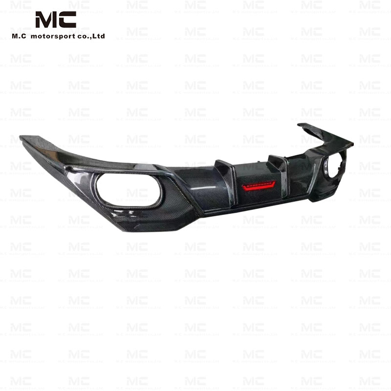 For BMW 8 Series G14 G15 Carbon Fiber Body Kit AC Style Rear Bumper Lip Rear Diffuser 2020+