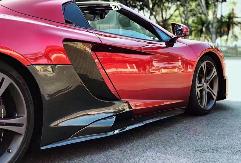 For McLaren MP4 650S 657LT Fiberglass Side Skirts 2013-2018