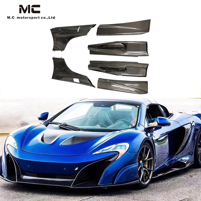 For McLaren MP4 650S 657LT Carbon Fiber Side Skirts 2013-2018