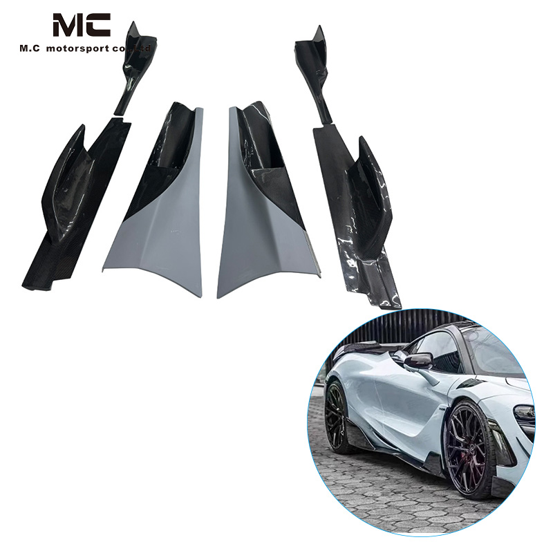 For McLaren 720S 765lt Carbon Fiber Side Skirts 2017-2021
