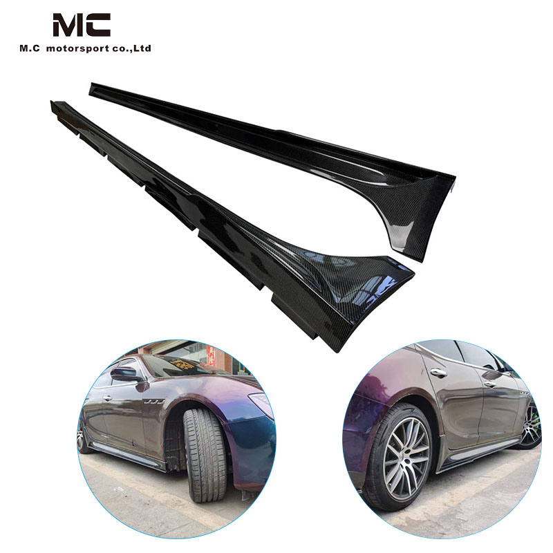 For Maserati Ghibli ASPEC Carbon Fiber Side Skirts 2013-2018