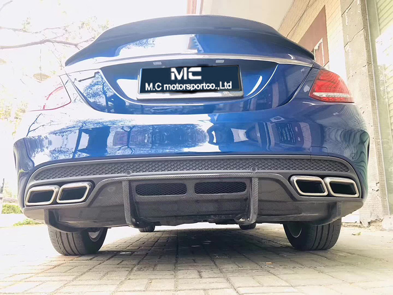 For Mercedes Benz W205 Carbon Fiber Rear Diffuset 2015-2021