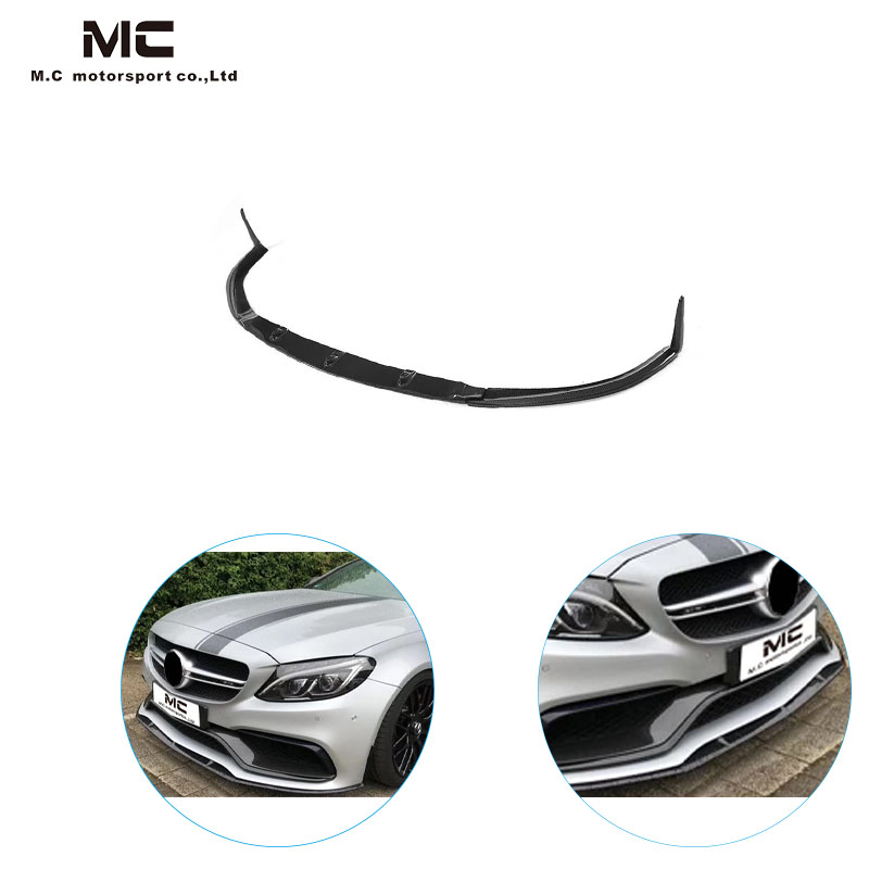 For Mercedes Benz W205 C63 Carbon Fiber Front Lip 2015-2021