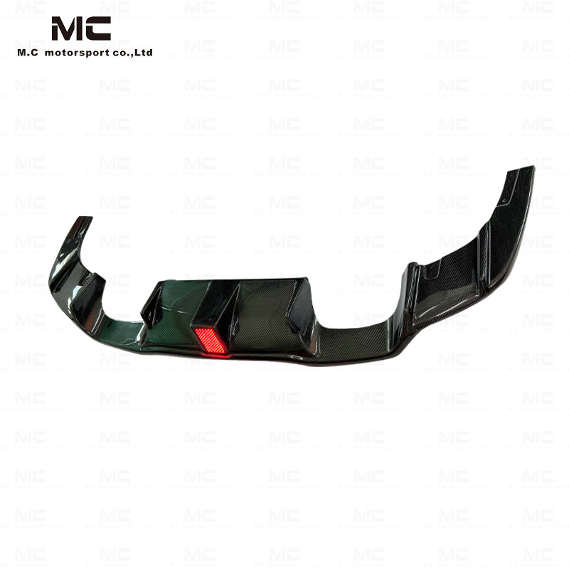 For BMW F87 M2 M2C KS Style Carbon Fiber Rear Diffuser with Light 2016-2022