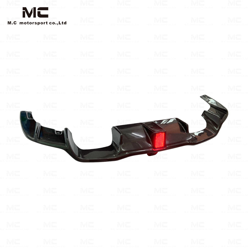 For BMW F87 M2 M2C KS Style Carbon Fiber Rear Diffuser with Light 2016-2022