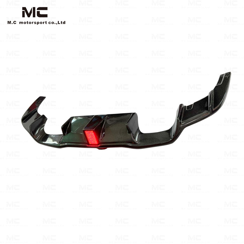 For BMW F87 M2 M2C KS Style Carbon Fiber Rear Diffuser with Light 2016-2022