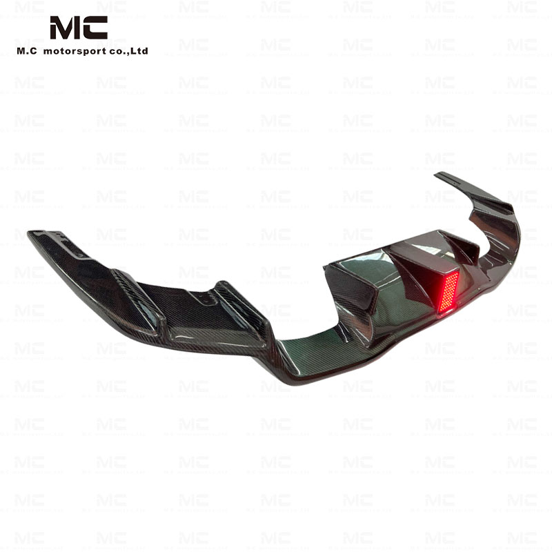 For BMW F87 M2 M2C KS Style Carbon Fiber Rear Diffuser with Light 2016-2022