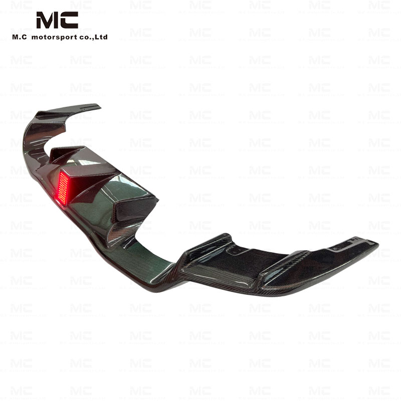 For BMW F87 M2 M2C KS Style Carbon Fiber Rear Diffuser with Light 2016-2022