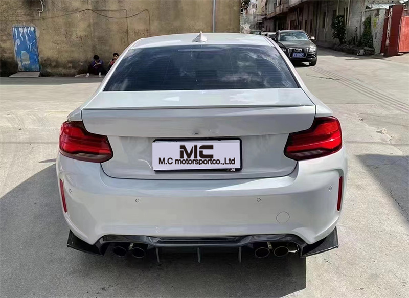 For BWM F87 MTC Style Carbon Fiber Rear Diffuser+Rear Splitter 2016-2022
