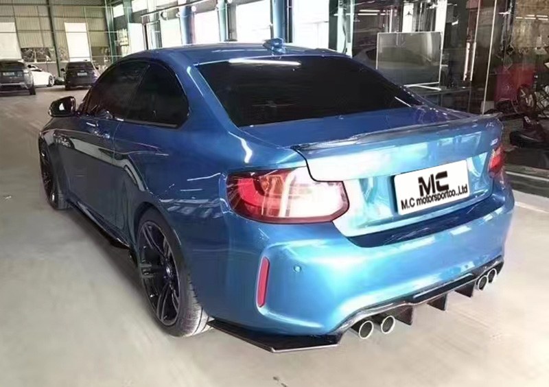 For BWM F87 MTC Style Carbon Fiber Rear Diffuser+Rear Splitter 2016-2022