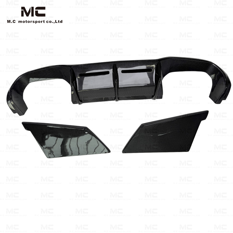 For BWM F87 MTC Style Carbon Fiber Rear Diffuser+Rear Splitter 2016-2022