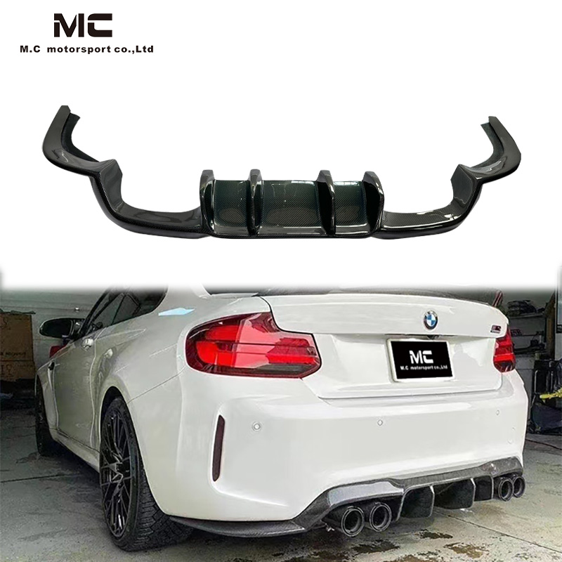 For BMW F87 V Style Carbon Fiber Rear Diffuser 2016-2022