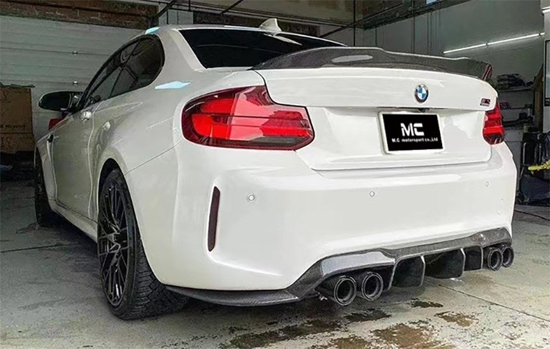 For BMW F87 V Style Carbon Fiber Rear Diffuser 2016-2022
