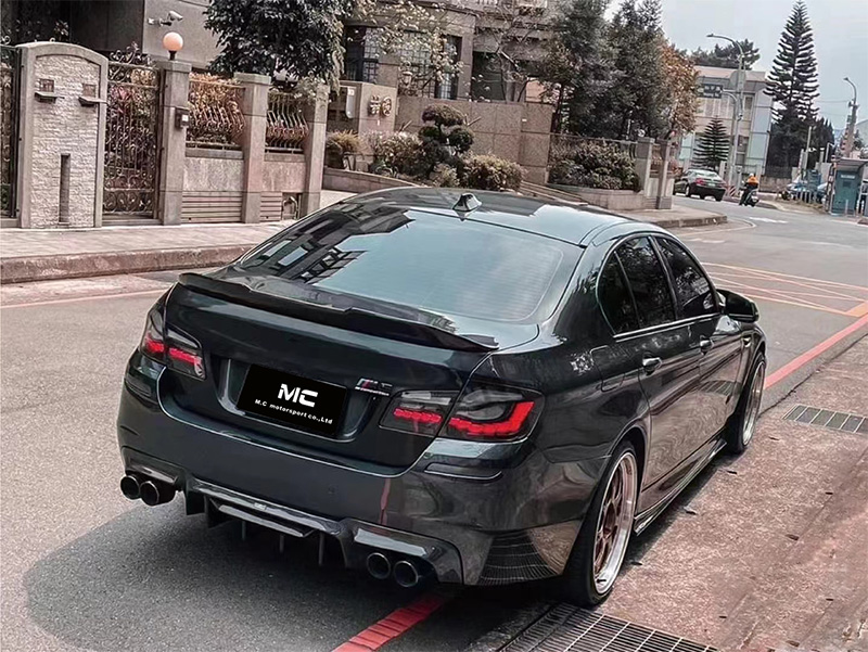 For BMW 5 Series F10 PSM Style Carbon Fiber Spoiler 2008-2018