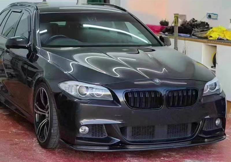 For BMW 5 Series F10 Haman Style Carbon Fiber Front Lip 2008-2016