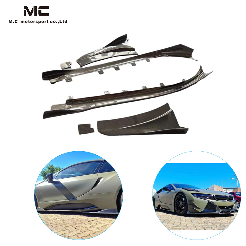 For BMW I8 Carbon Fiber Side Skirts 2012-2021
