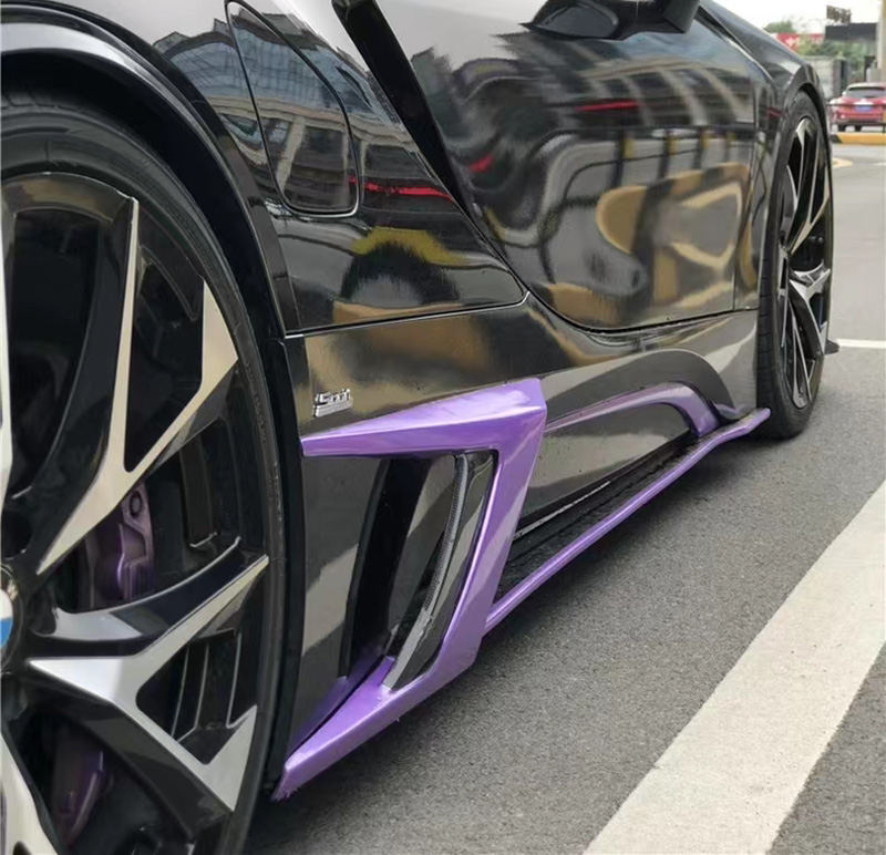 For BMW I8 Top Style Carbon Fiber Side Skirts 2015-2021