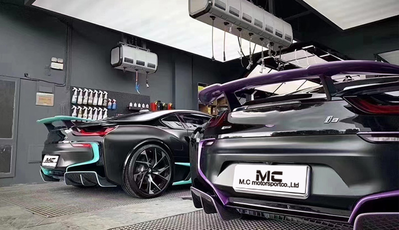 For BMW I8 Top Style Carbon Fiber Rear Diffuser 2015-2021