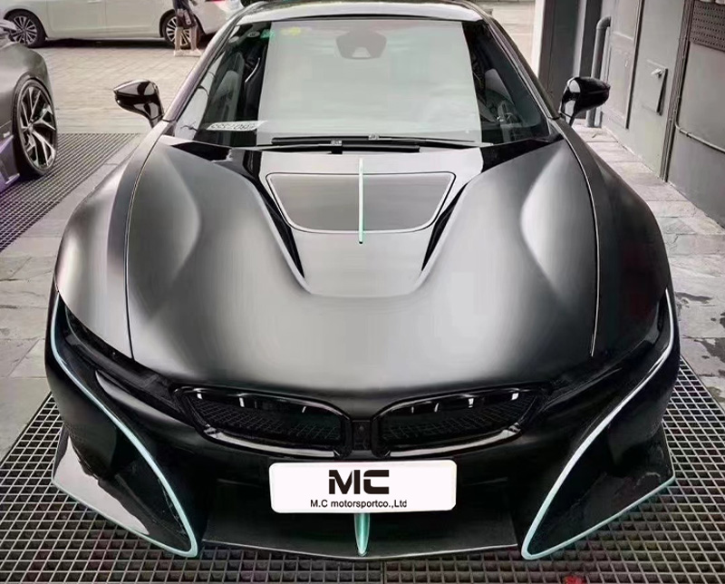 For BMW I8 Top Style Carbon Fiber Front Lip 2015-2021