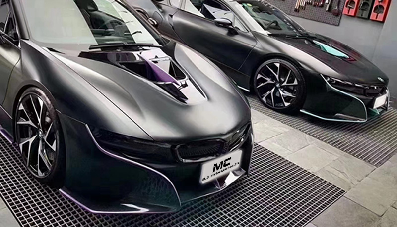 For BMW I8 Top Style Carbon Fiber Front Lip 2015-2021