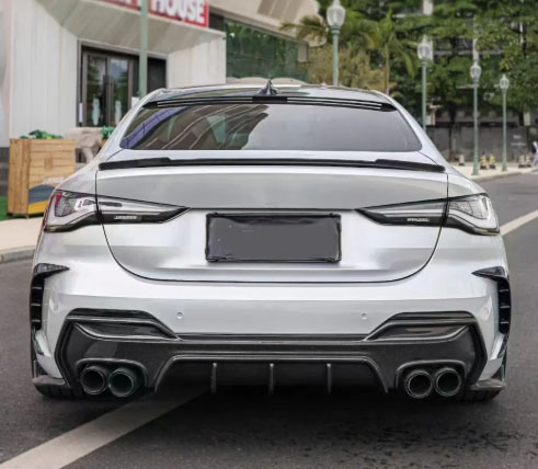 For BMW 4Series G22 3D Style Carbon Fiber Rear Diffuser 2020-IN