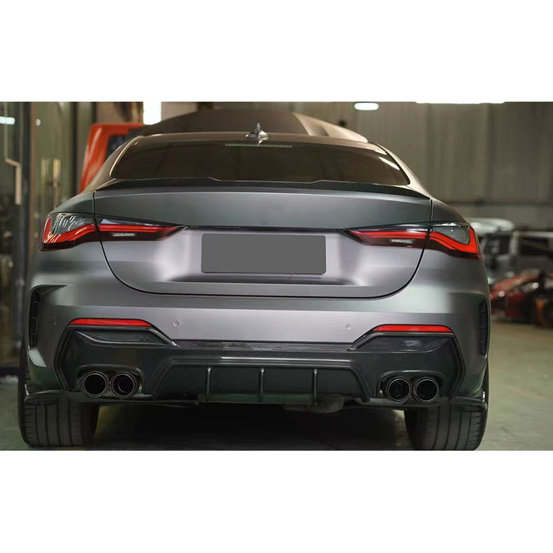 For BMW 4Series G22 3D Style Carbon Fiber Rear Diffuser 2020-IN