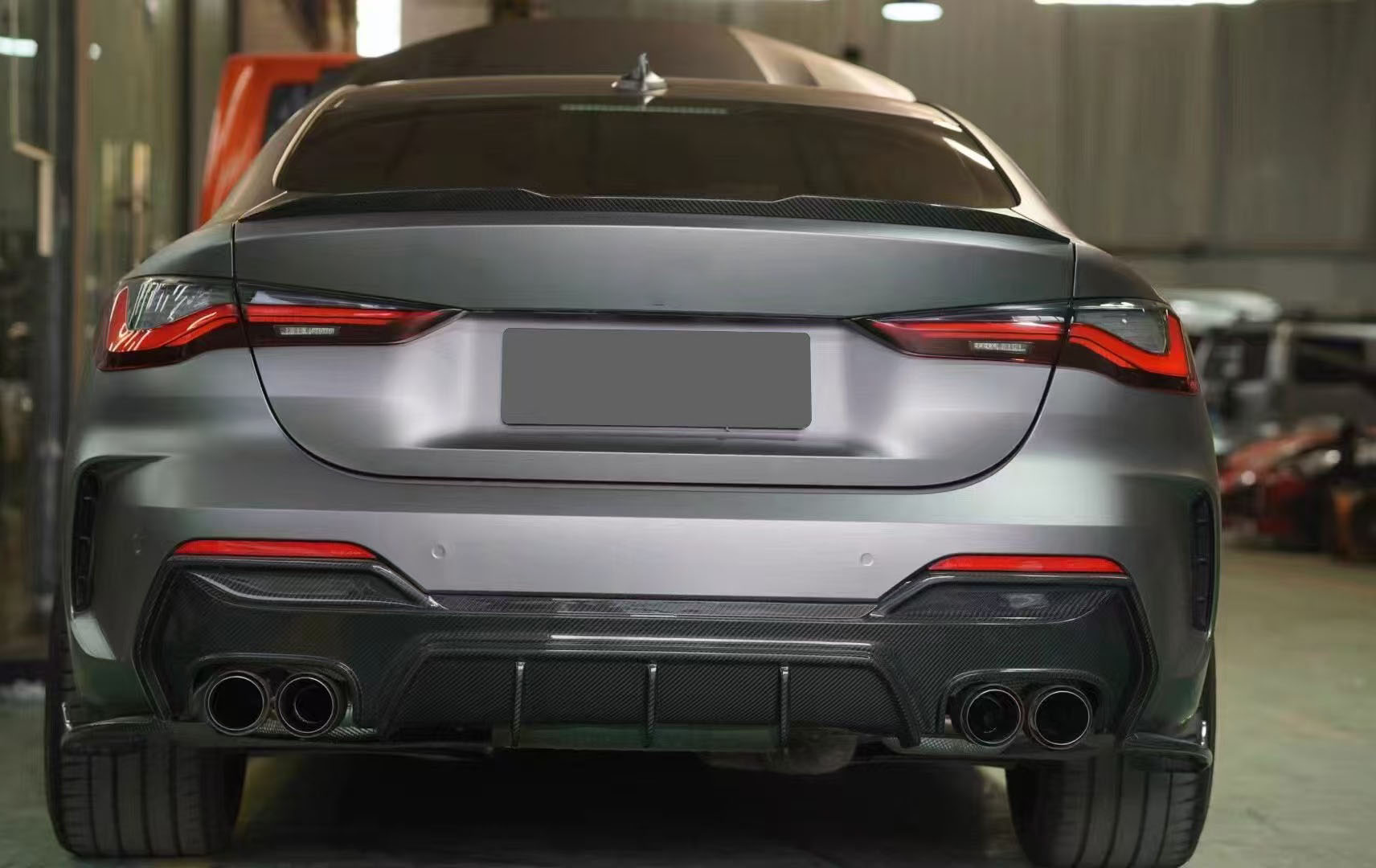 For BMW 4Series G22 3D Style Carbon Fiber Rear Diffuser 2020-IN