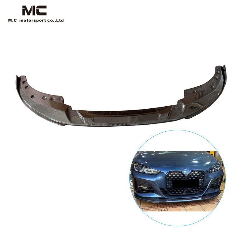 For BMW 4Series G22 3D Style Carbon Fiber Front Lip 2020-IN